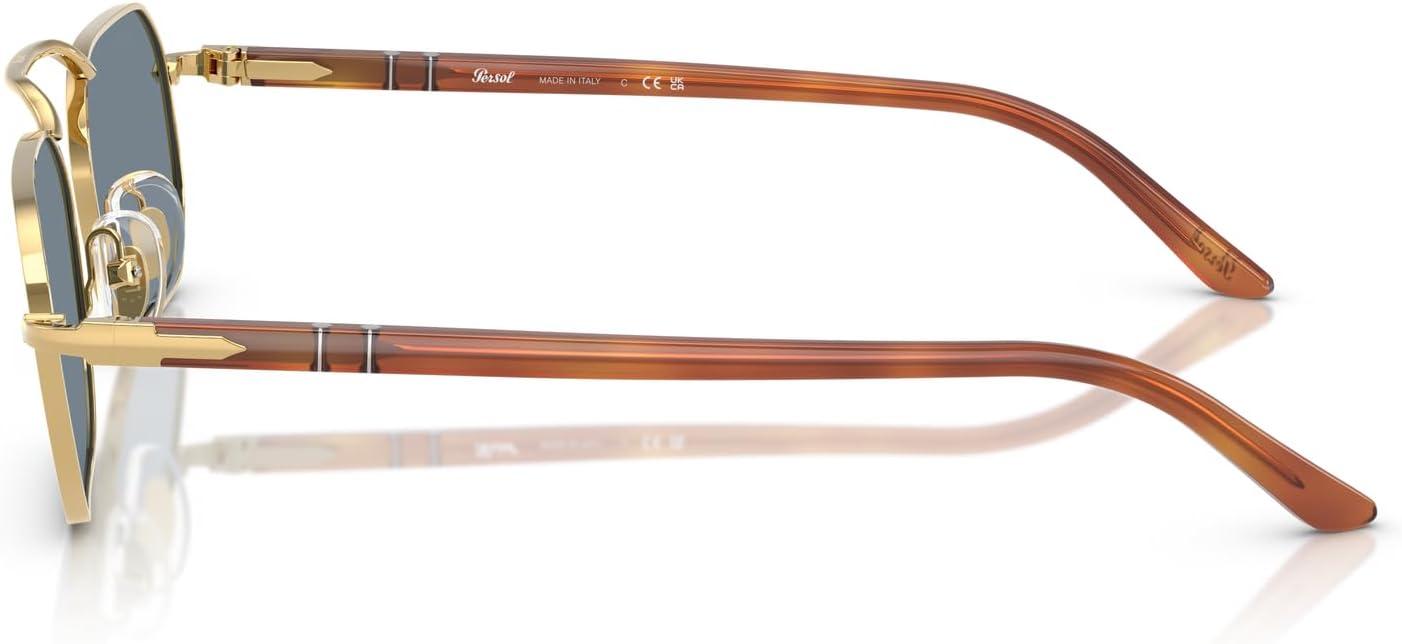 imagePersol Po1020s Rectangular SunglassesGoldLight Blue