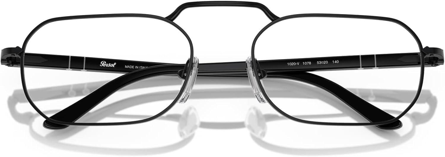 imagePersol Po1020v Rectangular Prescription Eyewear FramesDemigloss BlackDemo Lens