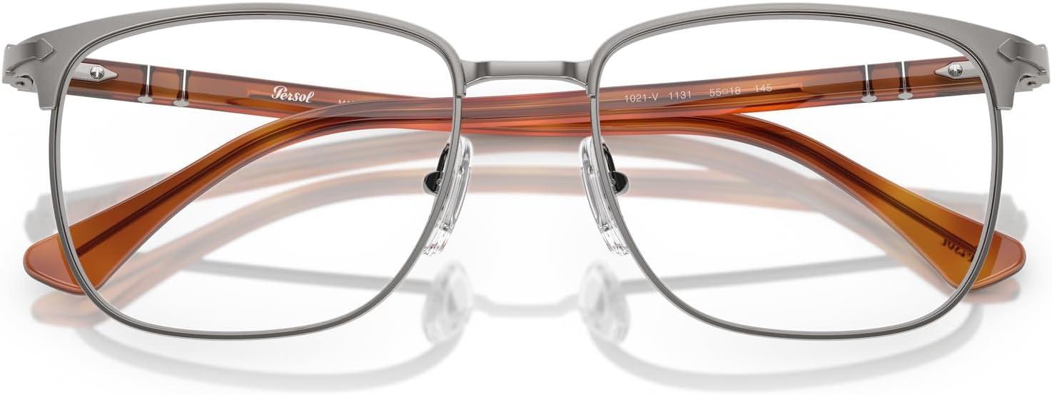 imagePersol Po1021v Square Prescription Eyewear FramesGunmetalDemo Lens
