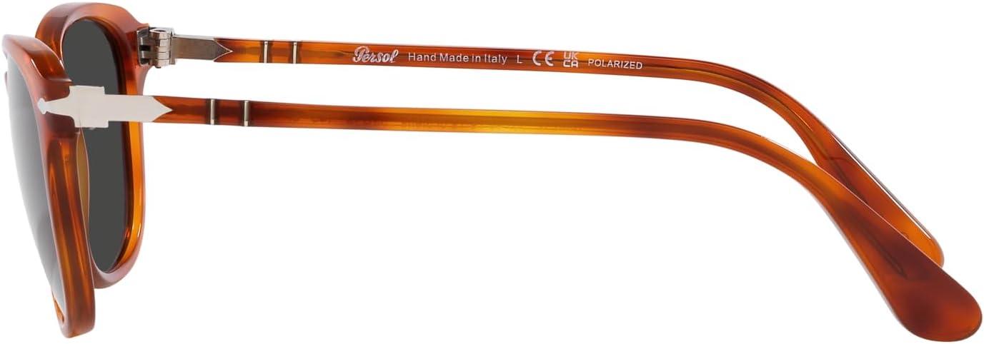 imagePersol Unisex Po1935s Square SunglassesTerra Di SienaPolarized Black