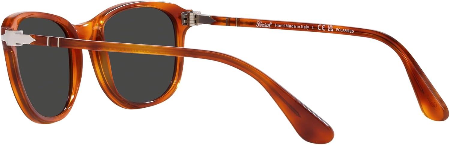 imagePersol Unisex Po1935s Square SunglassesTerra Di SienaPolarized Black