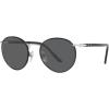 imagePersol PO2422SJ Round SunglassesSilverMatte BlackGrey