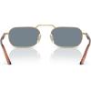 imagePersol Po1020s Rectangular SunglassesGoldLight Blue