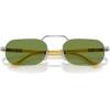 imagePersol Po1020s Rectangular SunglassesSilverGreen Light