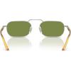 imagePersol Po1020s Rectangular SunglassesSilverGreen Light