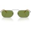 imagePersol Po1020s Rectangular SunglassesSilverGreen Light