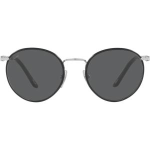 imagePersol PO2422SJ Round SunglassesSilverMatte BlackGrey