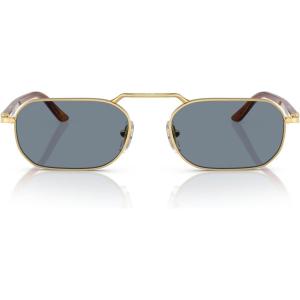 imagePersol Po1020s Rectangular SunglassesGoldLight Blue