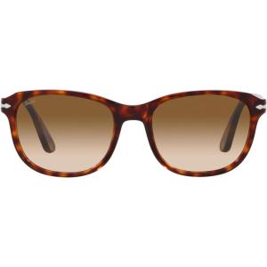 imagePersol Unisex Po1935s Square SunglassesHavanaClear Gradient Brown