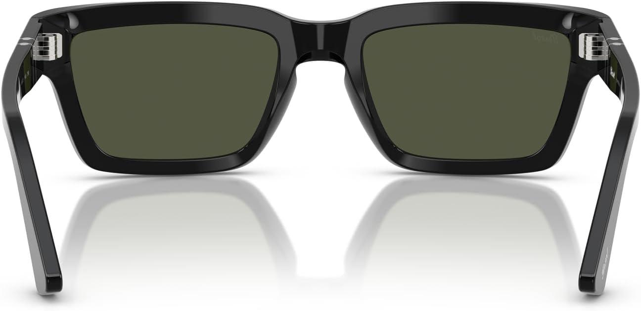 imagePersol Mens Po3363s Rectangular SunglassesBlackGreen