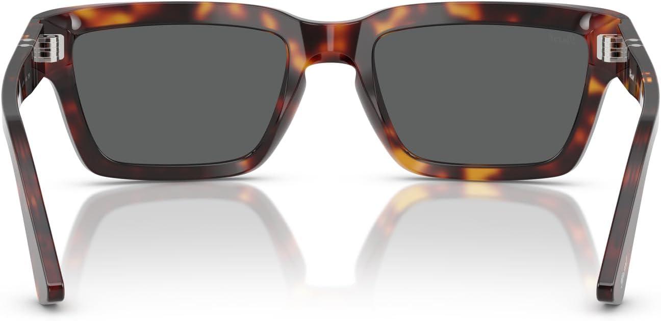imagePersol Mens Po3363s Rectangular SunglassesHavanaDark Grey