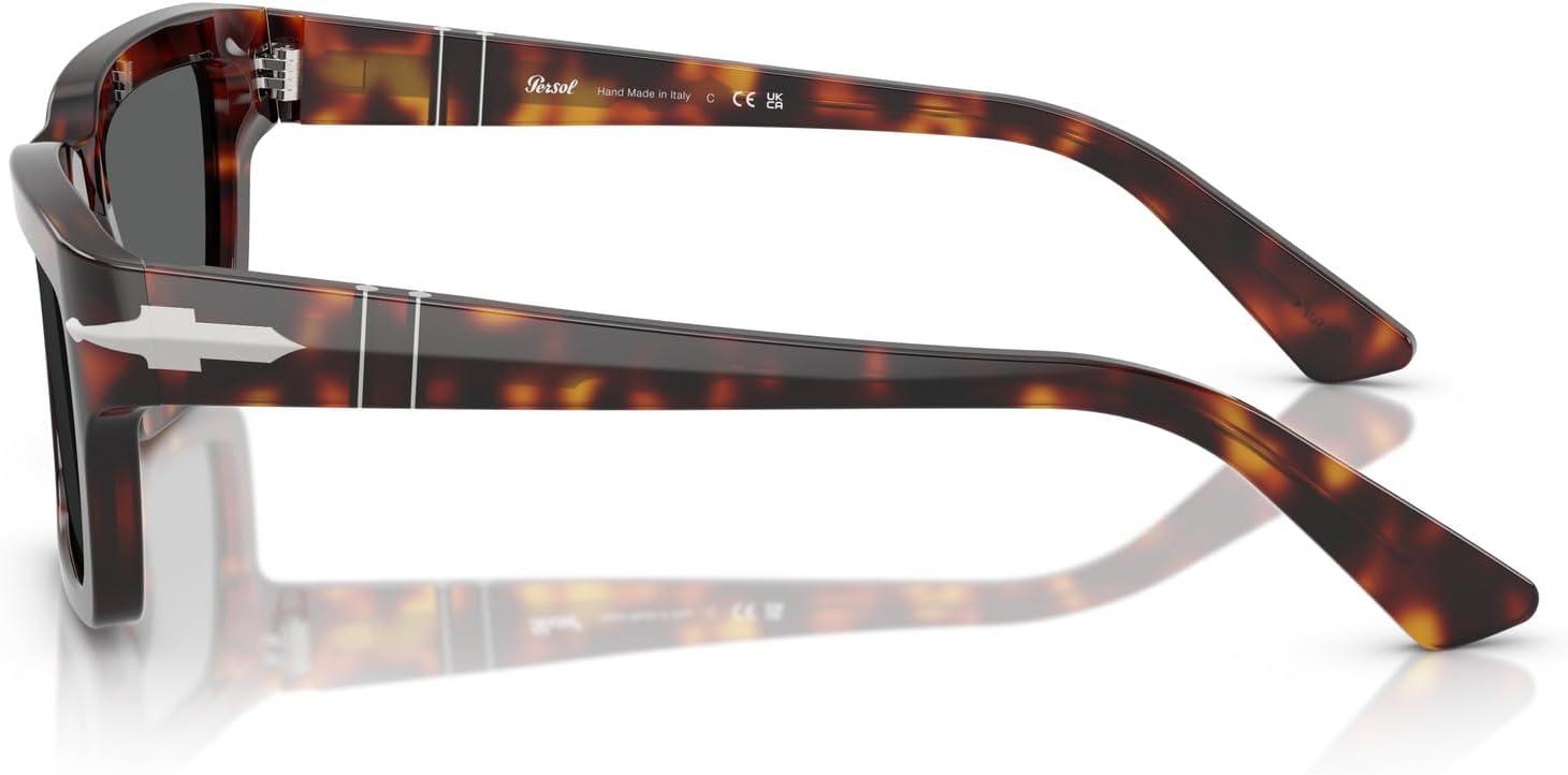 imagePersol Mens Po3363s Rectangular SunglassesHavanaDark Grey