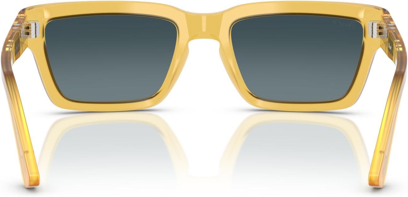 imagePersol Mens Po3363s Rectangular SunglassesMieleLight Blue Gradient Dark Blue