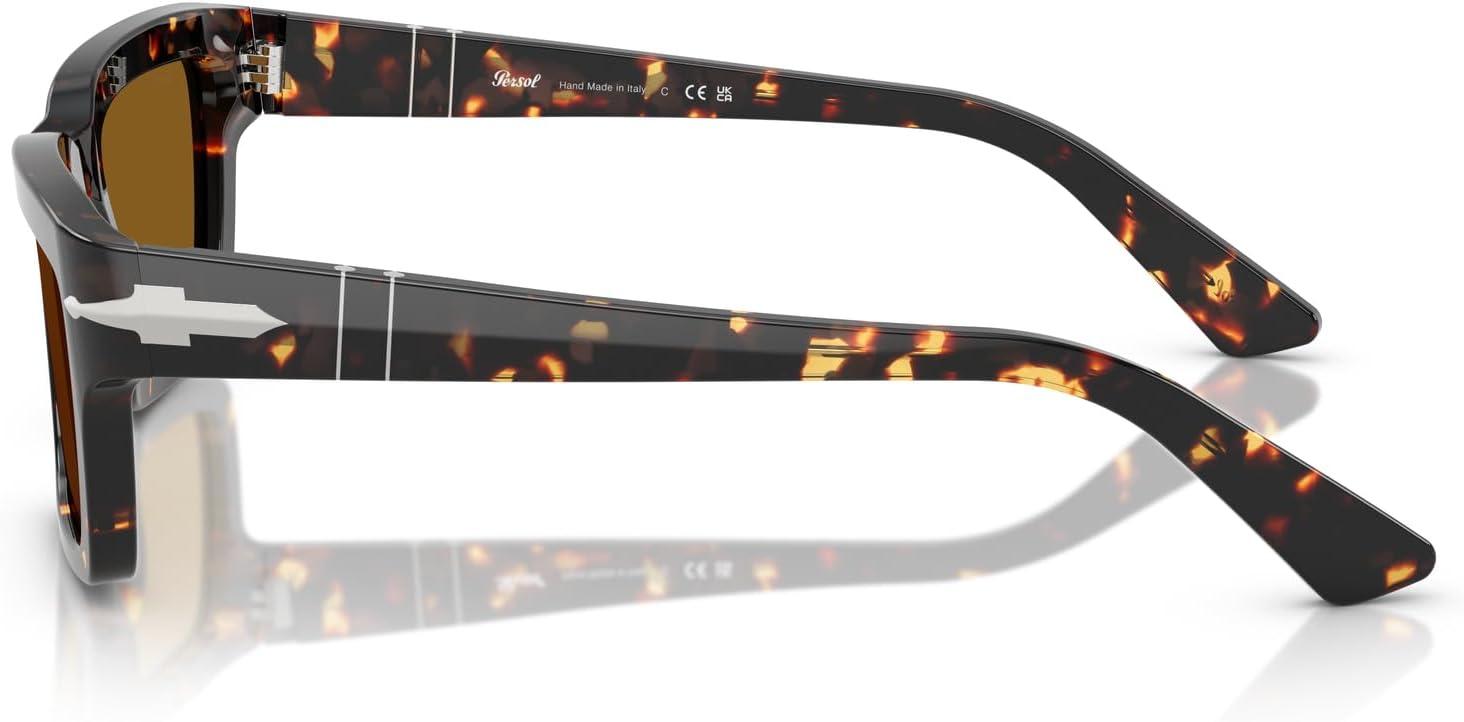 imagePersol Mens Po3363s Rectangular SunglassesTabacco VirginiaBrown