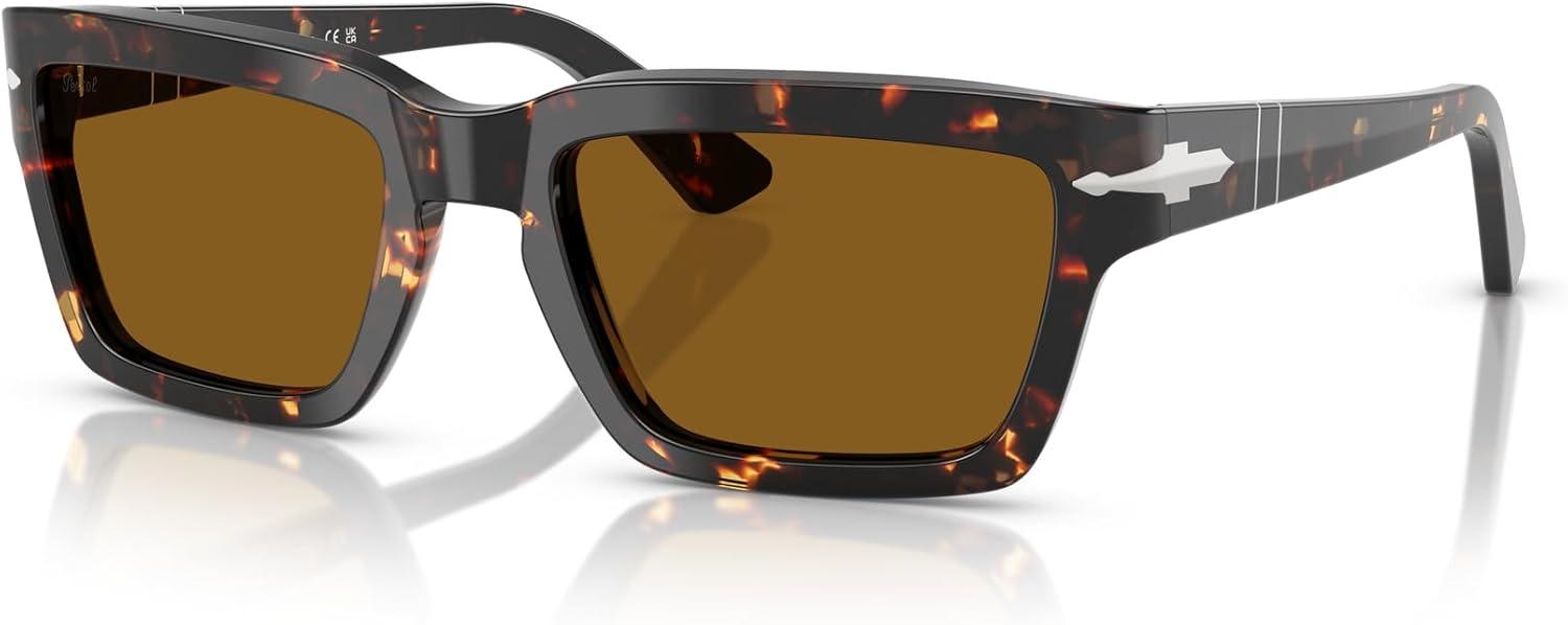 imagePersol Mens Po3363s Rectangular SunglassesTabacco VirginiaBrown