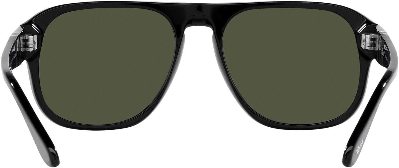 imagePersol Unisex Po3310s Aviator SunglassesBlackGreen