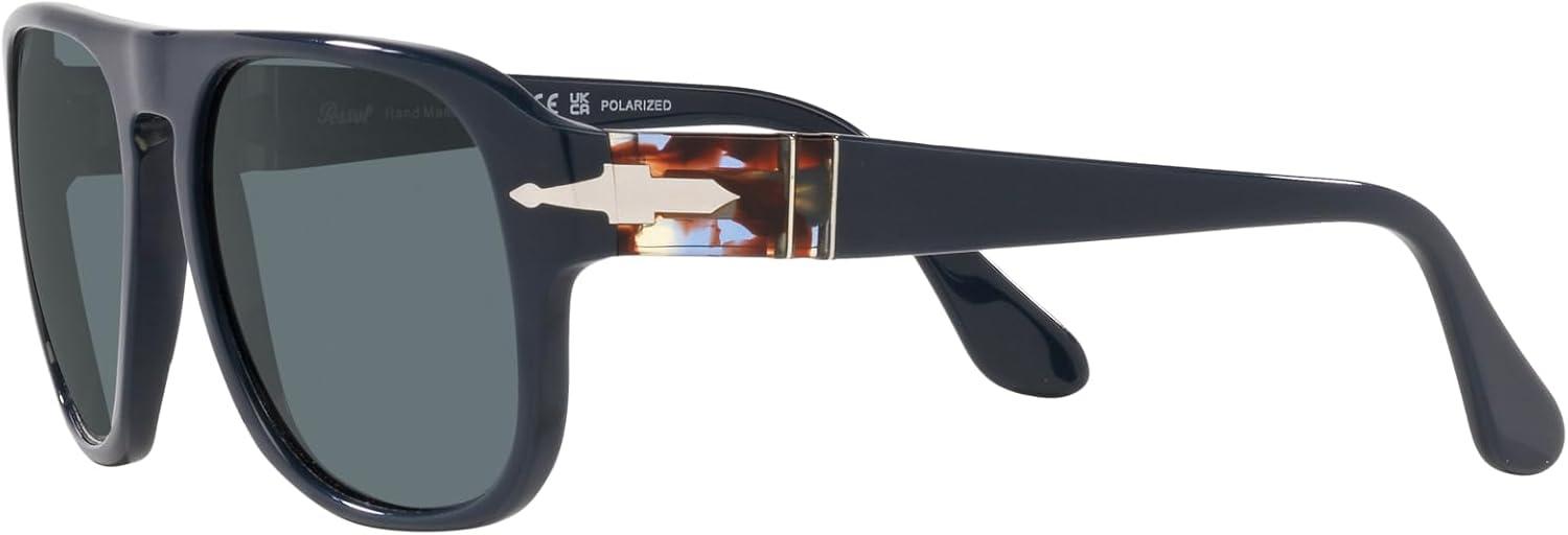 imagePersol Unisex Po3310s Aviator SunglassesDusty BlueDark Blue Polarized