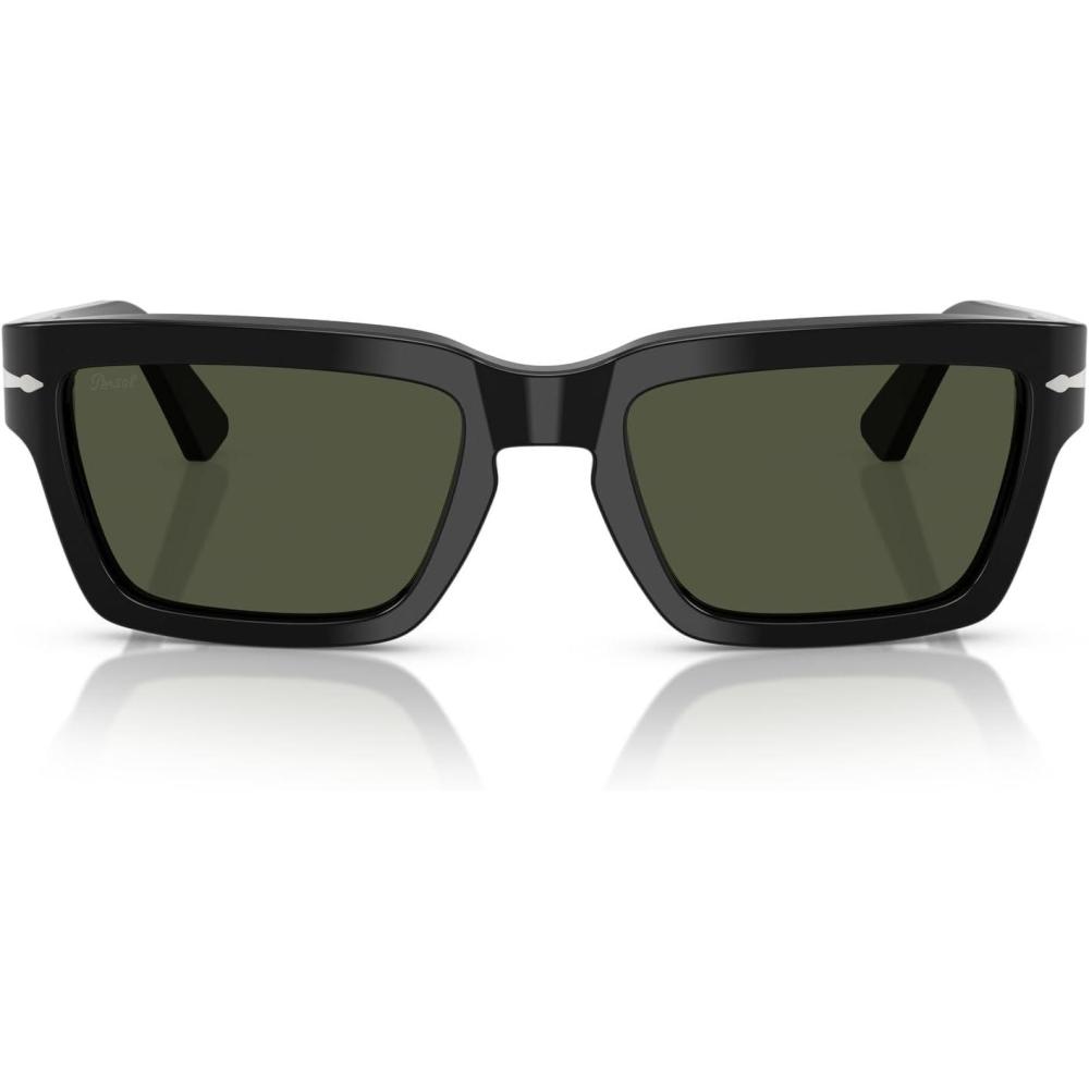 imagePersol Mens Po3363s Rectangular SunglassesBlackGreen