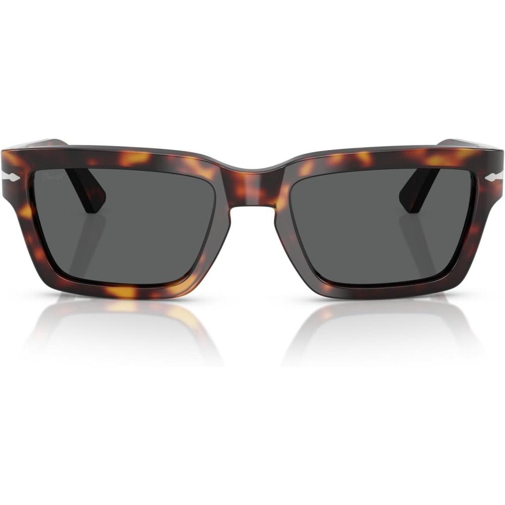 imagePersol Mens Po3363s Rectangular SunglassesHavanaDark Grey