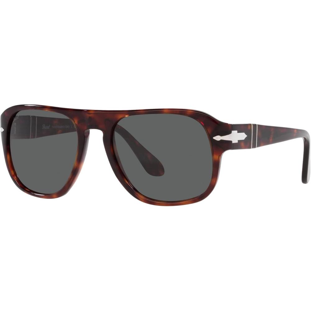 imagePersol Unisex Po3310s Aviator SunglassesHavanaBlack