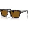 imagePersol Mens Po3363s Rectangular SunglassesTabacco VirginiaBrown