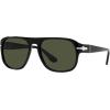 imagePersol Unisex Po3310s Aviator SunglassesBlackGreen