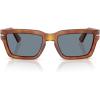 imagePersol Mens Po3363s Rectangular SunglassesTerra Di SienaBlue