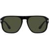 imagePersol Unisex Po3310s Aviator SunglassesBlackGreen