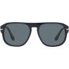 imagePersol Unisex Po3310s Aviator SunglassesDusty BlueDark Blue Polarized