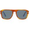 imagePersol Unisex Po3310s Aviator SunglassesTerra Di SienaLight Blue