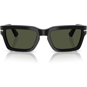 imagePersol Mens Po3363s Rectangular SunglassesBlackGreen