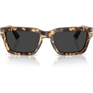 imagePersol Mens Po3363s Rectangular SunglassesBrown Beige TortoisePolarized Black