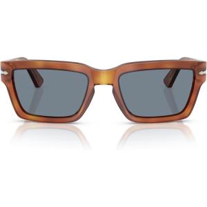 imagePersol Mens Po3363s Rectangular SunglassesTerra Di SienaBlue
