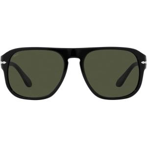 imagePersol Unisex Po3310s Aviator SunglassesBlackGreen