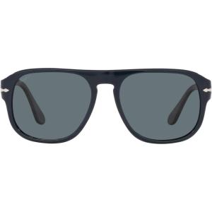 imagePersol Unisex Po3310s Aviator SunglassesDusty BlueDark Blue Polarized