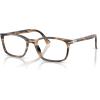 imagePersol womens Po3189v Rectangular Prescription Eyewear FramesStriped Black and Greige Demo Lens