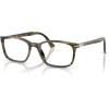 imagePersol womens Po3189v Rectangular Prescription Eyewear FramesStriped Black and OliveDemo Lens