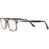imagePersol womens Po3189v Rectangular Prescription Eyewear FramesStriped GreyGradient BrownDemo Lens