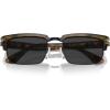 imagePersol womens Po3354s Rectangular SunglassesCaffePolarized Black