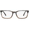 imagePersol womens Po3189v Rectangular Prescription Eyewear FramesStriped GreyGradient BrownDemo Lens