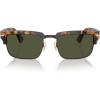 imagePersol womens Po3354s Rectangular SunglassesHoney TortoiseBrownGreen