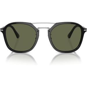 imagePersol Po3352s Square SunglassesBlackPolarized Green