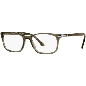 imagePersol womens Po3189v Rectangular Prescription Eyewear FramesTransparent GreyDemo Lens