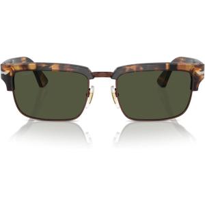 imagePersol womens Po3354s Rectangular SunglassesHoney TortoiseBrownGreen