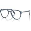 imagePersol mens Po3160v Aviator Prescription Eyewear FramesTransparent Denim BlueDemo Lens