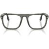 imagePersol Unisex Po3359v Jacques Square Prescription Eyewear FramesSmokeDemo Lens