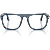 imagePersol Unisex Po3359v Jacques Square Prescription Eyewear FramesTransparent Blue DenimDemo Lens