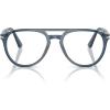 imagePersol mens Po3160v Aviator Prescription Eyewear FramesTransparent Denim BlueDemo Lens