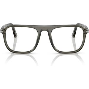 imagePersol Unisex Po3359v Jacques Square Prescription Eyewear FramesSmokeDemo Lens