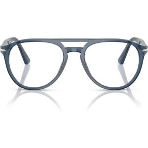 imagePersol mens Po3160v Aviator Prescription Eyewear FramesTransparent Denim BlueDemo Lens